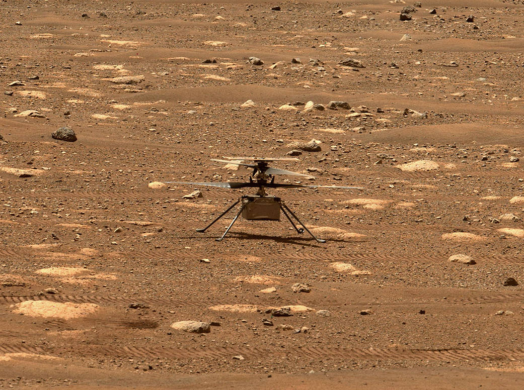 NASA’s Ingenuity helicopter unlocked its rotor blades, allowing them to spin freely, on April 7, 2021, the 47th Martian day, or sol, of the mission.