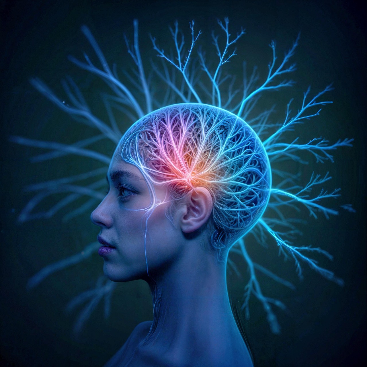 https://pixabay.com/illustrations/ai-generated-woman-brain-to-think-8906322/